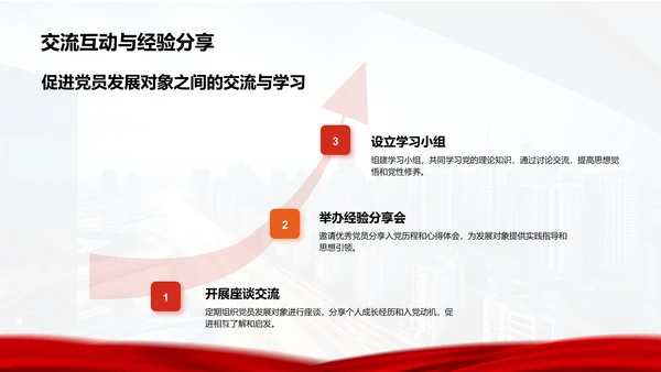 红色商务风党员发展对象思想汇报与提升PPT模板
