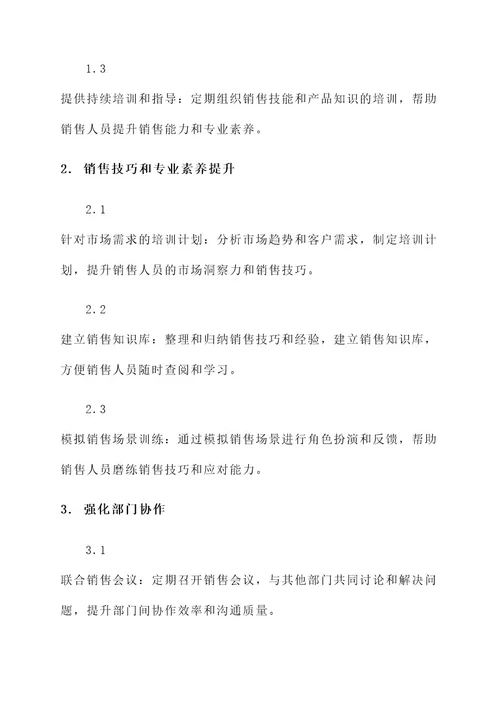 销售队伍整改可行性方案