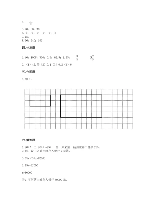 蒙自县六年级下册数学期末测试卷审定版.docx