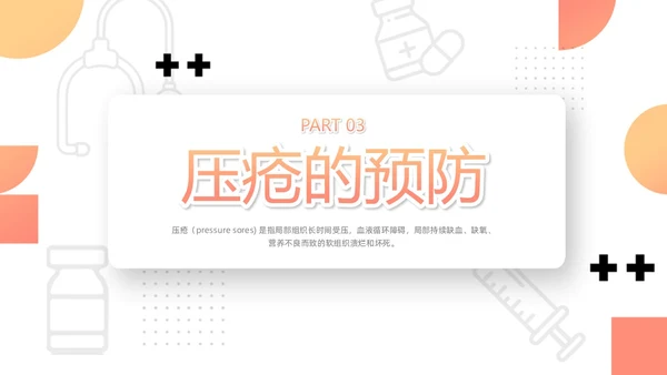 橙色微粒体压疮的预防及护理PPT模板宣传PPT动态PPT护护理查房护理小讲课