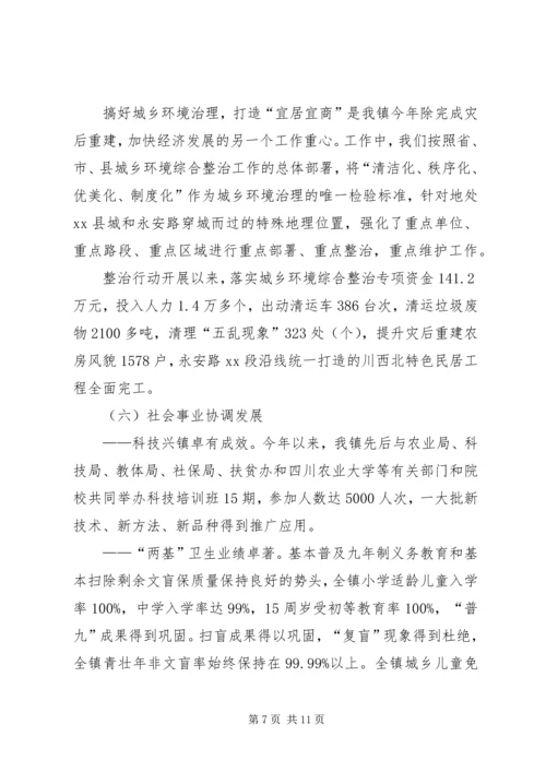 乡镇目标考核自查报告.docx