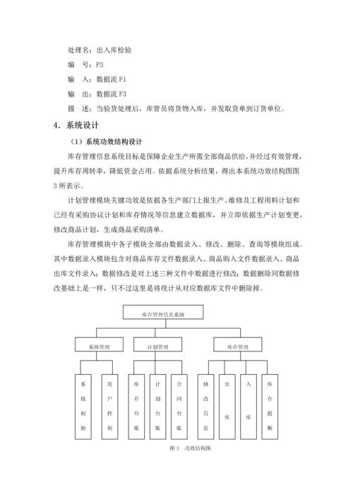 库存管理信息系统专业课程设计.docx