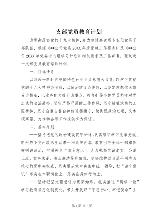 支部党员教育计划.docx