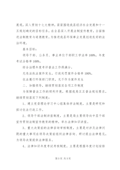 某年六五普法工作计划范文两篇.docx