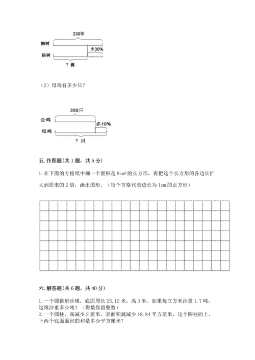 人教版六年级下册数学期末测试卷含答案【最新】.docx