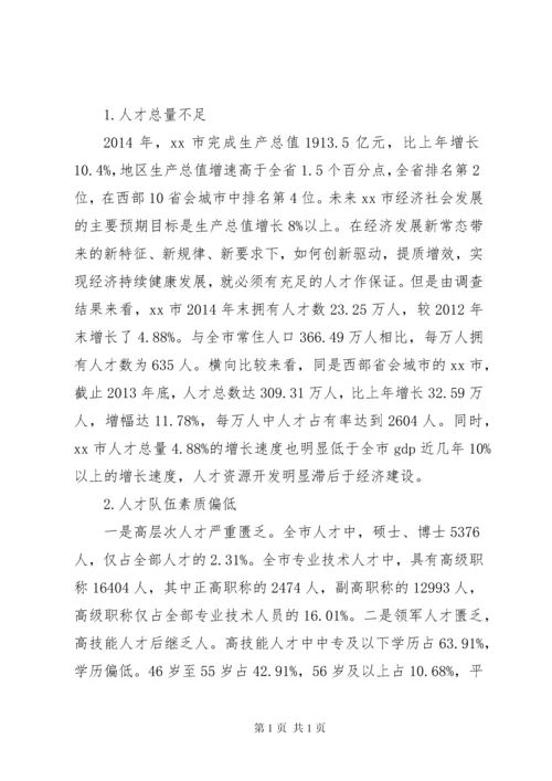 关于人才队伍建设情况的调研报告.docx