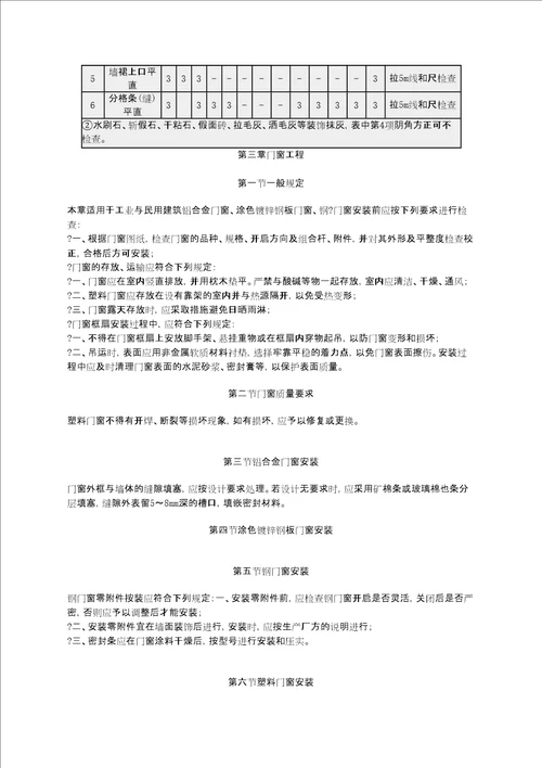建筑装饰工程施工及验收规范