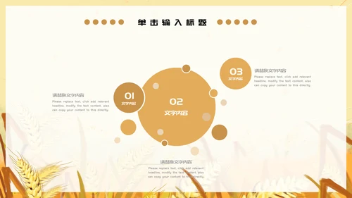 黄色卡通简约芒种节气通用PPT模板