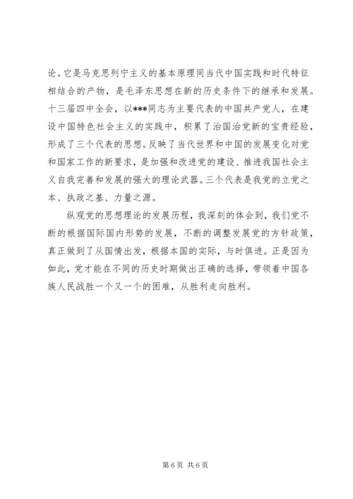 党课学习思想汇报某年字.docx