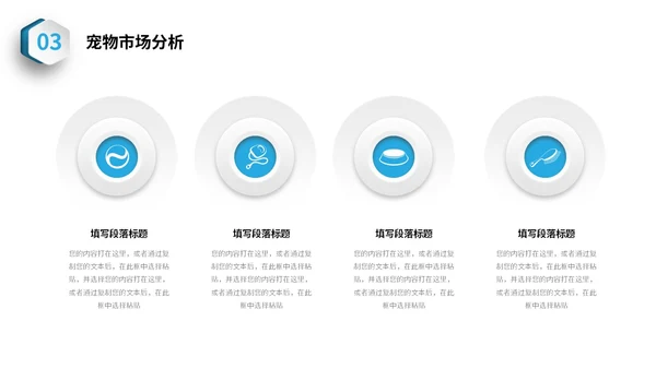 蓝色简约3D立体宠物商业计划书PPT