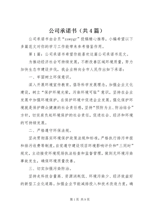 公司承诺书（共4篇）.docx