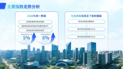 蓝色简约大气行业交流汇报模板