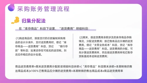 紫色插画电商行业会计处理流程PPT模板宣传PPT动态PPT财务知识培训