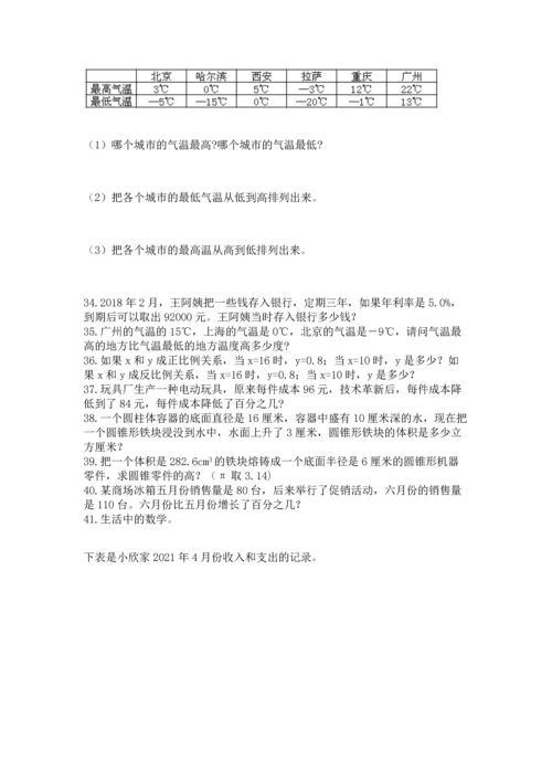 六年级小升初数学解决问题50道【满分必刷】.docx