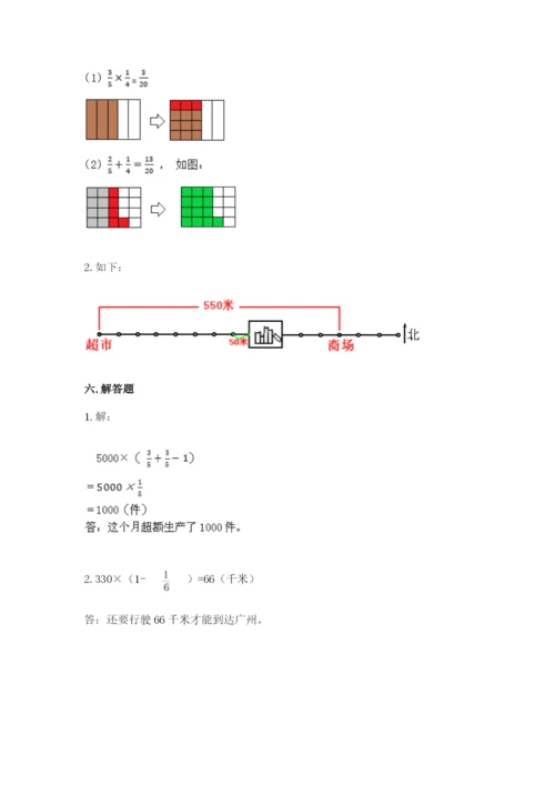 人教版六年级上册数学 期中测试卷精品【a卷】.docx