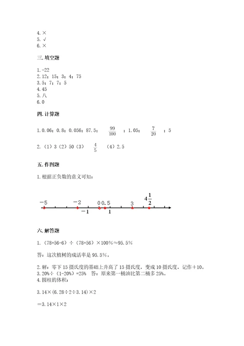 苏教版六年级数学小升初检测试题含完整答案名师系列