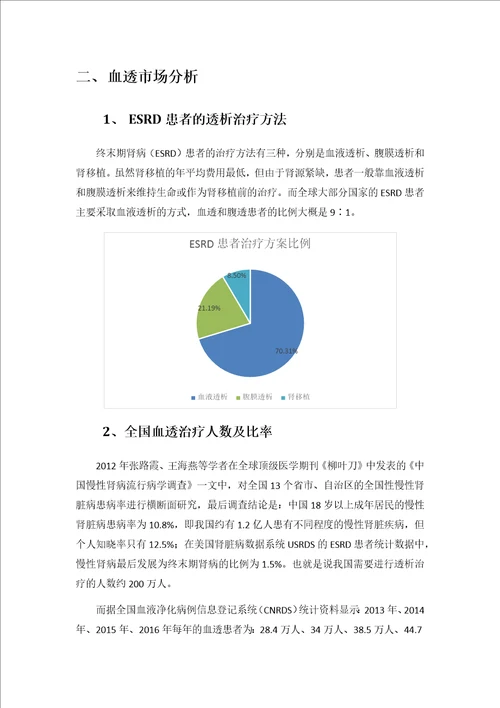 独立血透中心可行性研究报告