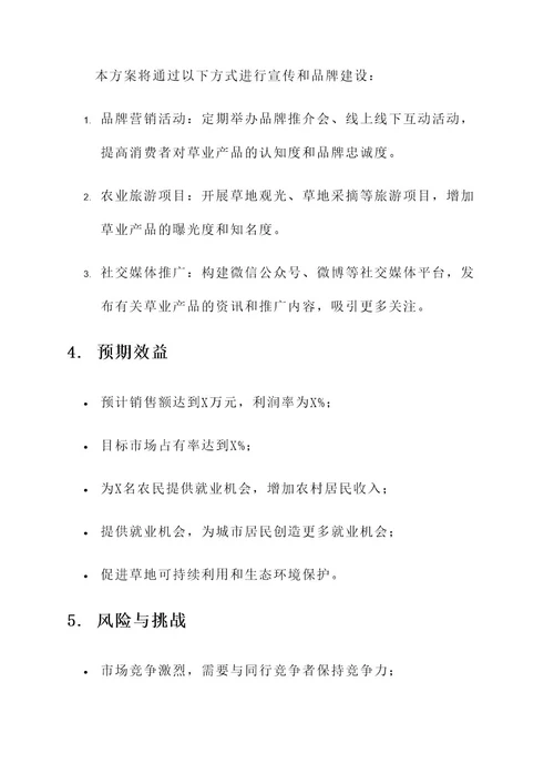 草业创新创业策划书
