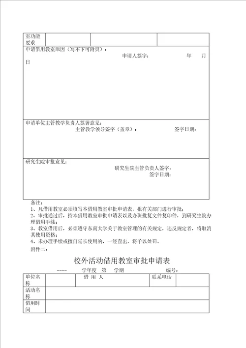 东南大学四牌楼校区教室管理规定