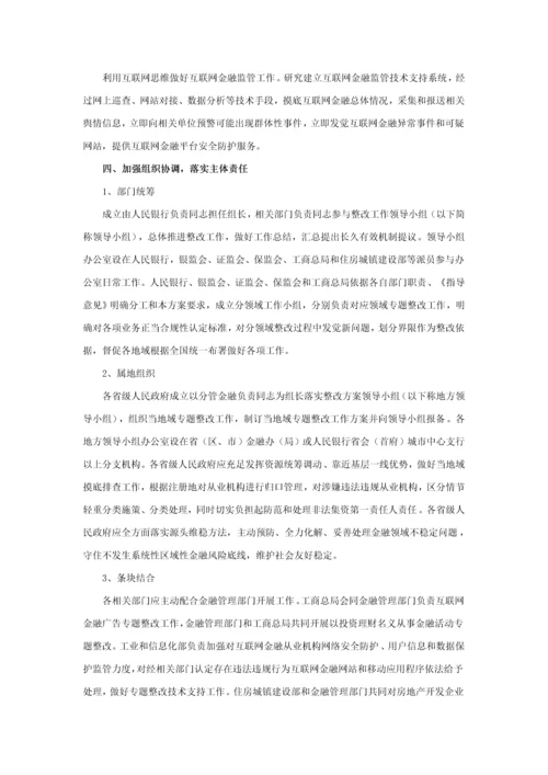 互联网金融风险专项整治工作实施专业方案.docx