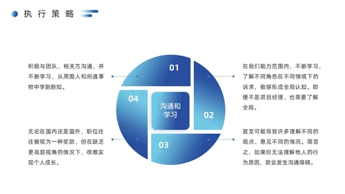 蓝色简约风项目管理经验分享PPT模板
