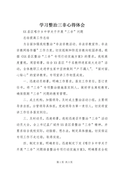 学习整治三非心得体会.docx
