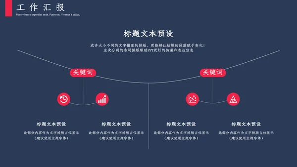 渐变商务风年中工作汇报通用PPT模板