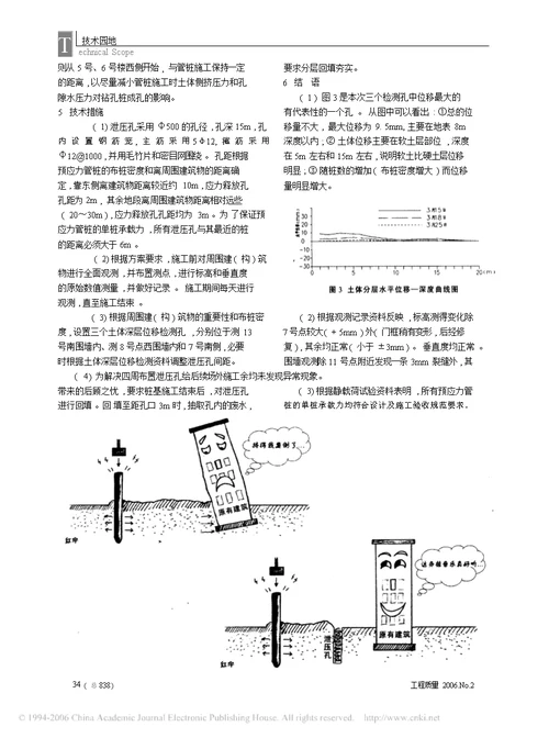 关于挤土桩施工中对周围建构筑物影响的保护措施