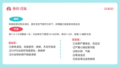 粉蓝简约肺康复训练PPT模板宣传PPT动态PPT肺结核肺结节