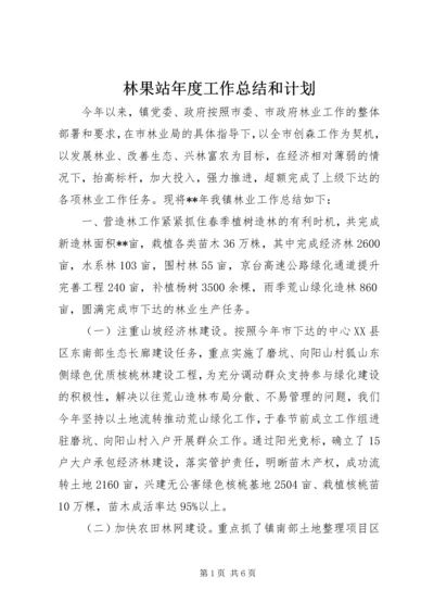 林果站年度工作总结和计划.docx