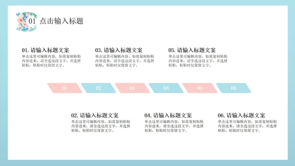 绿色文艺花卉总结汇报PPT模板