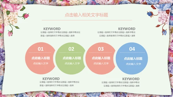 花艺女性教师说课教育通用PPT模板