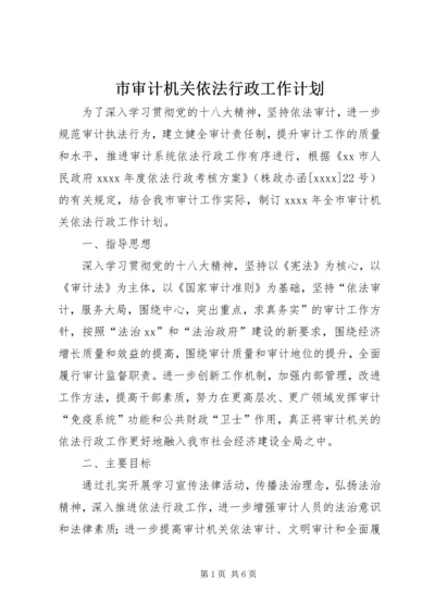 市审计机关依法行政工作计划 (2).docx