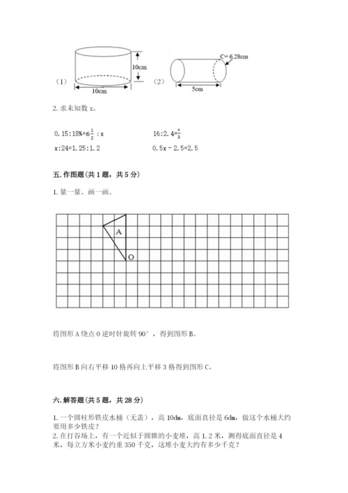 北师大版六年级下册数学期末测试卷【历年真题】.docx