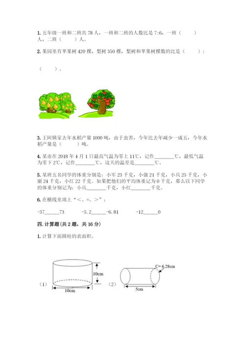 人教版六年级下册数学期末测试卷-精品(典型题).docx