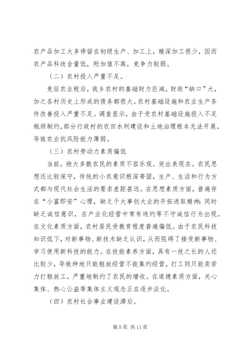 乡镇新农村建设情况调研报告.docx