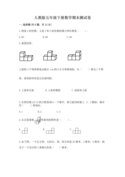 人教版五年级下册数学期末测试卷【夺冠系列】.docx