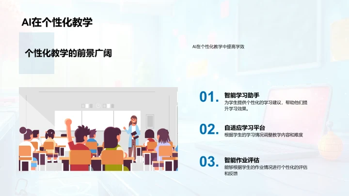 AI在教育中的应用PPT模板