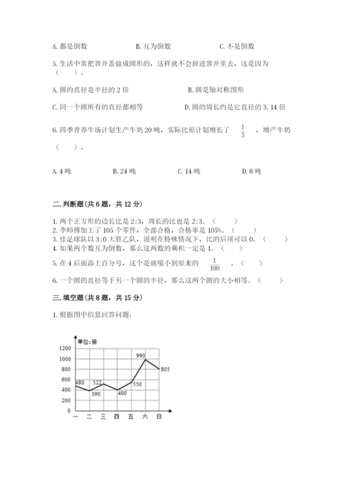 人教版六年级上册数学期末测试卷精品【各地真题】.docx