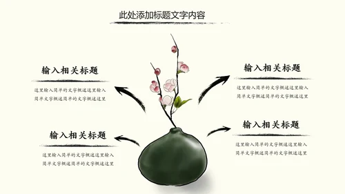 中国书法培训水墨动态PPT模板