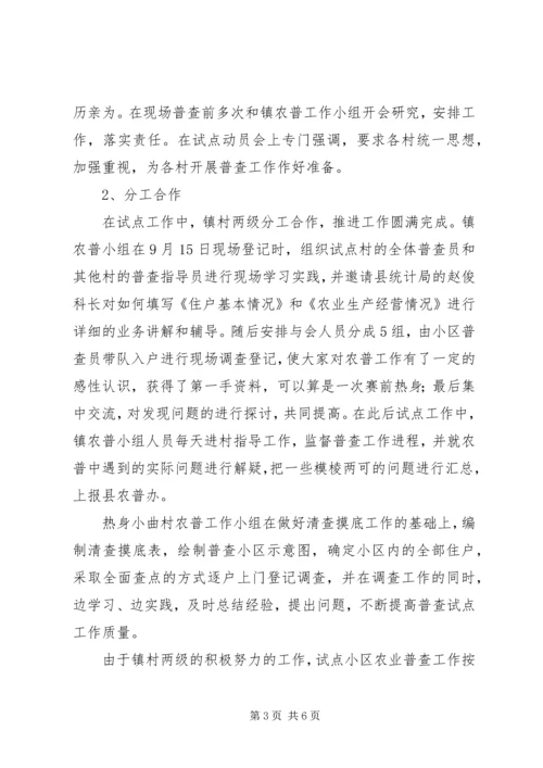 乡镇第二次农业普查试点工作总结.docx