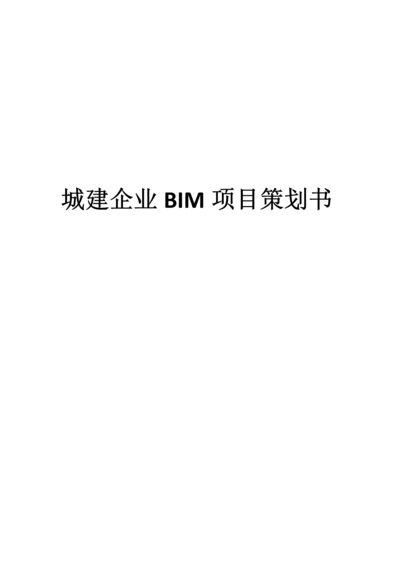 公司BIM优质项目专项策划书.docx