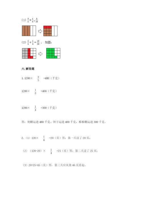 苏教版六年级上册数学第五单元 分数四则混合运算 测试卷（名师推荐）.docx