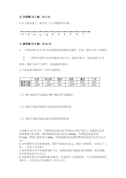 小升初六年级期末试卷含答案解析.docx