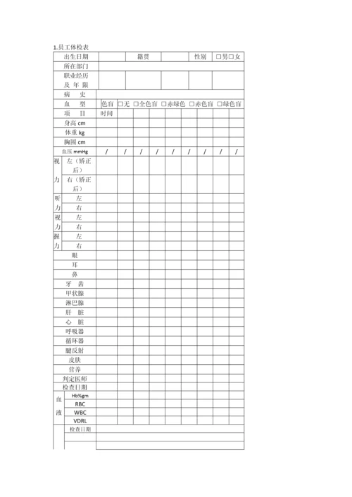 办公室管理制度企业福利管理表格大全.docx