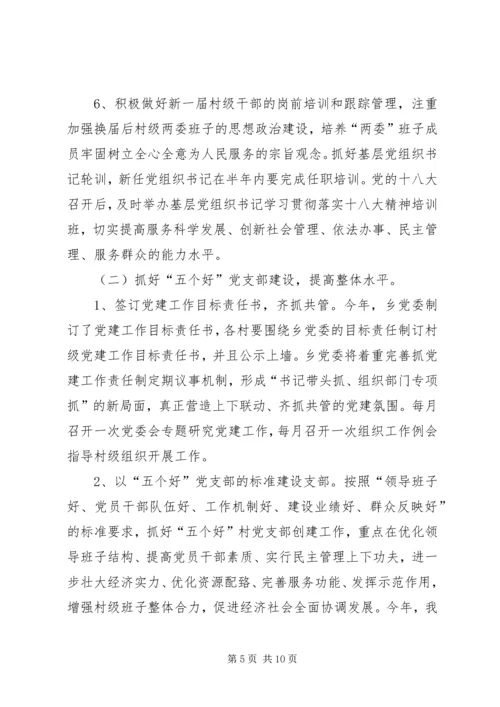 乡镇在创先争优活动中开展基层组织建设年的阶段总结.docx