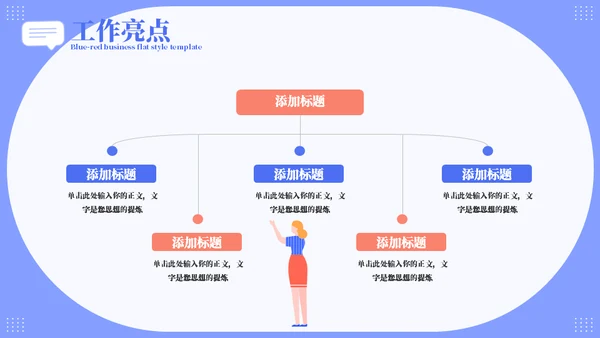 扁平风总结汇报通用PPT模板