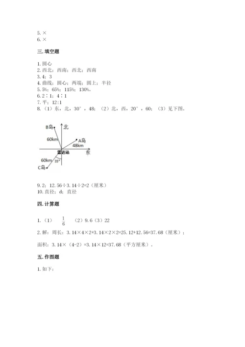 人教版六年级上册数学期末测试卷含答案【达标题】.docx