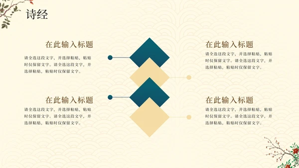中国风古风手绘古诗词教学介绍PPT模板