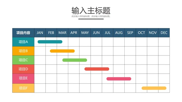 进度计划甘特图合集PPT模板